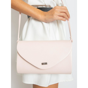 Light pink matte clutch bag