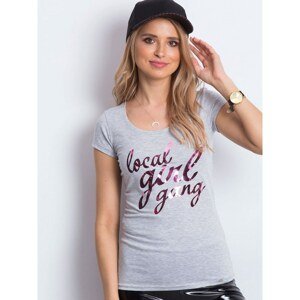 Gray Local Girl Gang T-Shirt