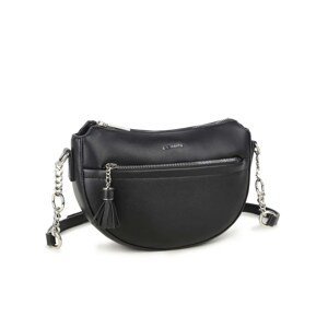 LUIGISANTO Black semi-circular handbag