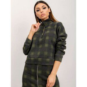 BSL khaki checked sweatshirt