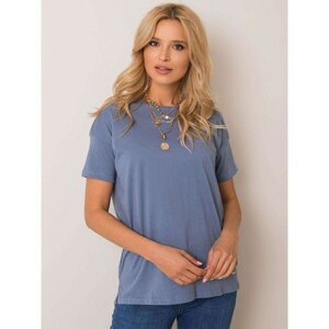 Women's blue cotton T-shirt