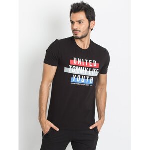 Black men´s TOMMY LIFE T-shirt