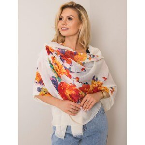 Light beige shawl with flowers