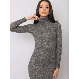 RUE PARIS Dark gray melange dress