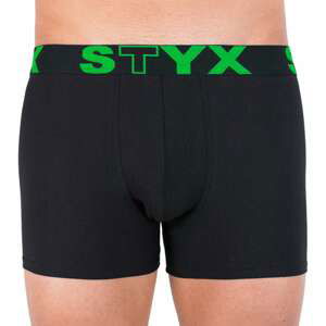 Men&#39;s boxers Styx long sport rubber black (U962)