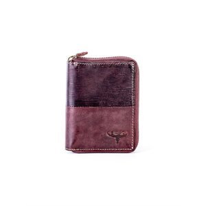 Brown wallet for men with zipper