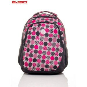 Patterned polka dot school backpack