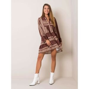 Brown patterned dress