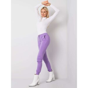 Purple zippered sweatpants