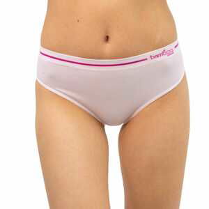Women&#39;s panties Gina bamboo white with pink stripe (00023)