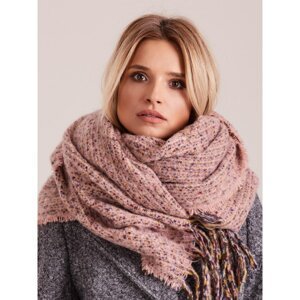 Women´s scarf with fringes pink