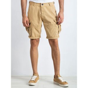 Men´s beige shorts with pockets