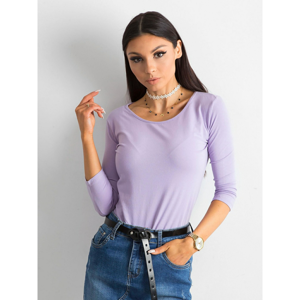Basic cotton blouse in a purple color