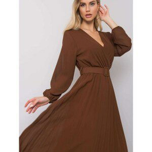 Brown dress with ruffles