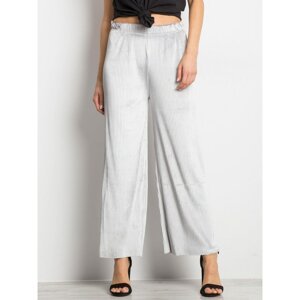 Pleated gray trousers