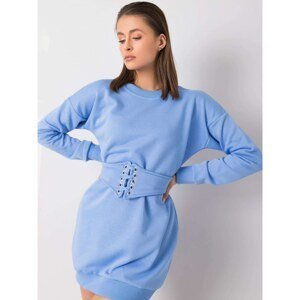 RUE PARIS Blue Sweatshirt Dress