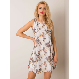 SUBLEVEL White dress with floral patterns