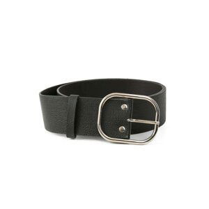 RUE PARIS Black belt made of ecological leather