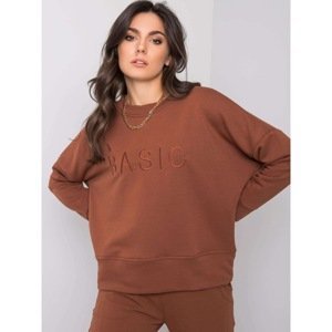 Women's cotton sweatshirt brown color