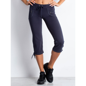 Graphite women´s capri sweatpants with zip pockets