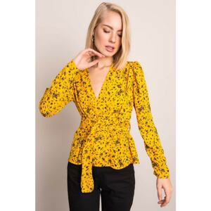 BSL Yellow patterned blouse