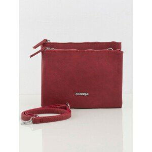 Dark red eco leather satchel