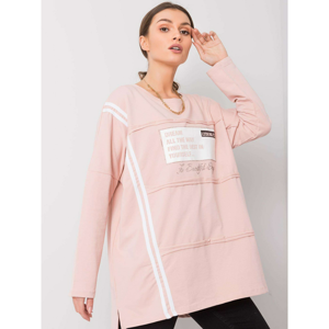 Dusty pink oversized cotton blouse