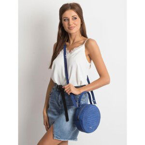 Round blue handbag