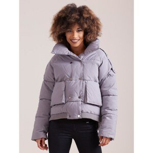 Short grey winter jacket