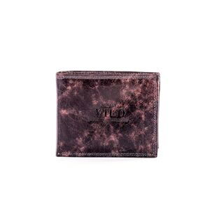 Black and brown leather wallet for men