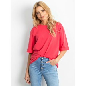 Plain cotton coral blouse