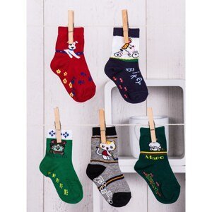 5-pack multicolored baby socks set