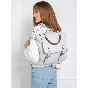 Light gray flap backpack