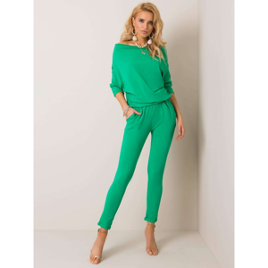 Green cotton jumpsuit
