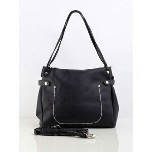 Women´s black eco-leather bag