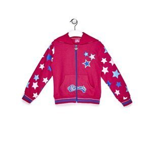 Dark pink sweatshirt for a girl with stars