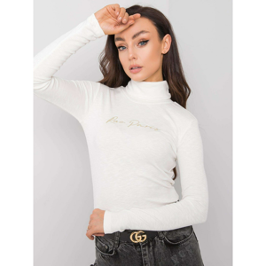 RUE PARIS Ecru turtleneck sweater