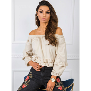 Beige Spanish blouse with frills