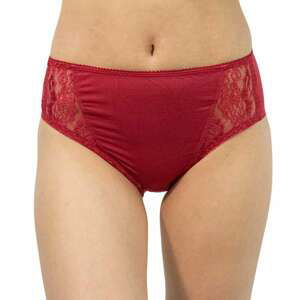 Gina burgundy women&#39;s panties with lace (10120)