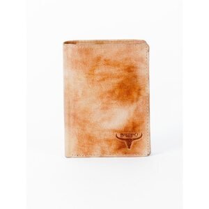 Shaded camel leather wallet
