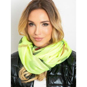 Fluo yellow checked shawl