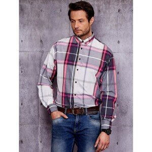 Men´s shirt with a colorful checked PLUS SIZE
