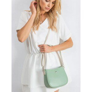 Green handbag with a handle