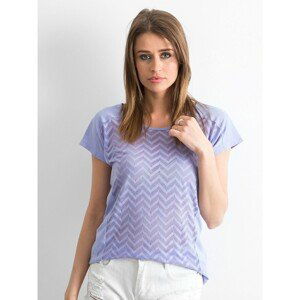 Purple T-shirt with zigzags