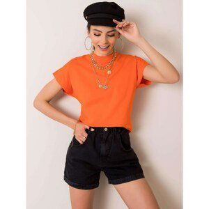 RUE PARIS Orange cotton t-shirt