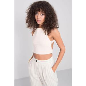 BSL Light beige halter crop top