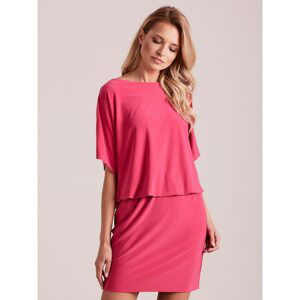 Pink dress with a neckline on the back