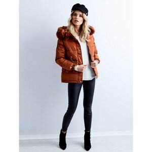 Women´s brown quilted winter jacket