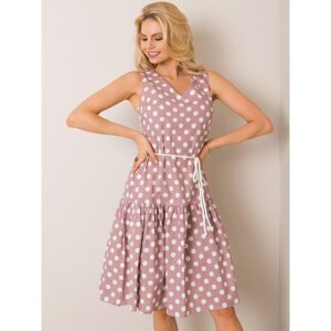 Dusty pink polka dot dress