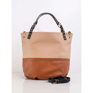 Brown roomy eco-leather bag